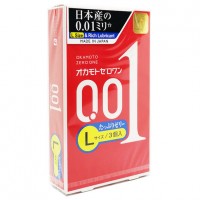 Okamoto 0.01 Zero One Ultra Thin Condom Large 3pcs 