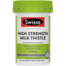 Swisse Ultiboost Cardo mariano de alta potencia 35 000 mg 60 cápsulas Swisse Ultiboost Cardo mariano de alta potencia 35 000 mg 60 cápsulas