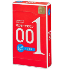 Okamoto 0,01 Préservatif Zero One Jelly 3 pièces